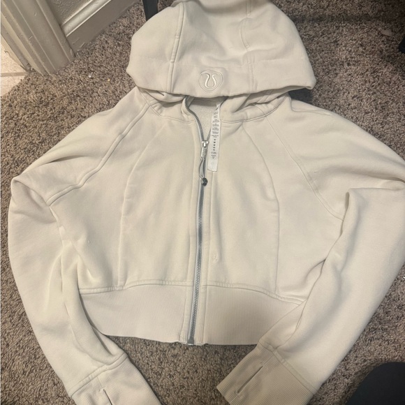 lululemon athletica Sweaters - Lululemon Athletica scuba full zip cropped ( bone)